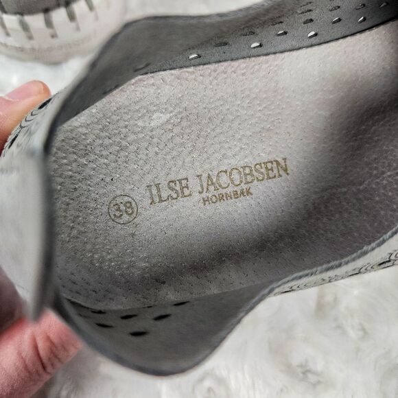 Ilse Jacobsen Tulip Perforated Gray Sneakers Size Euro 38 US 7.5-8 - Picture 3 of 10